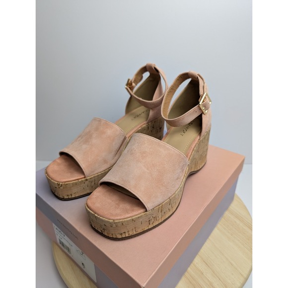 Lisa Vicky Laud Platform Wedge Sandals Womens 8 M Canyon Sun Ankle Strap Suede - Picture 2 of 10